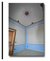 restauro soffitto azzurro